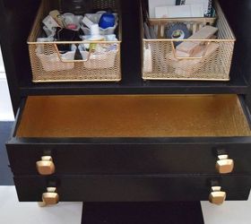 roadside rescued and up cycled office storage, how to, organizing, painted furniture, storage ideas