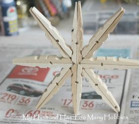 super easy clothespin stars, christmas decorations, crafts