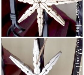 super easy clothespin stars, christmas decorations, crafts