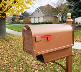 easy mailbox and outdoor lights update, curb appeal, home improvement, landscape, painted furniture