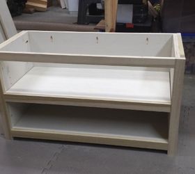 conquer your foyer with this adjustable shoe storage bench, diy, foyer, organizing, storage ideas, woodworking projects