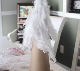 diy feather christmas tree, christmas decorations, crafts, seasonal holiday decor