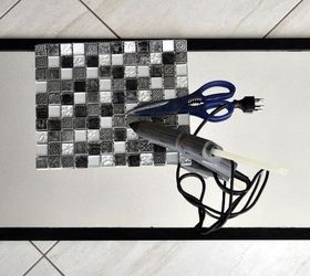 diy easy glass tile mirror frame, crafts, home decor, repurposing upcycling, wall decor