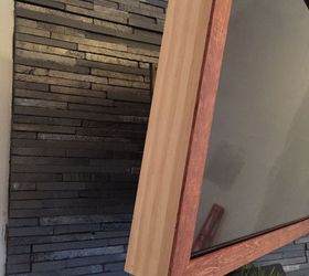 diy 40 wood tv frame works for tvs that tilt and rotate too, concrete masonry, diy, fireplaces mantels, home improvement, painting, woodworking projects