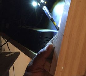 diy 40 wood tv frame works for tvs that tilt and rotate too, concrete masonry, diy, fireplaces mantels, home improvement, painting, woodworking projects