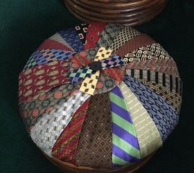 hubby had a stash of ties after he retired till i got my hands on them, painted furniture, repurposing upcycling
