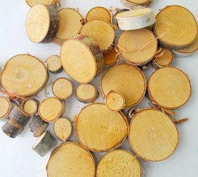 stacked wood slice christmas tree ornament, christmas decorations, seasonal holiday decor