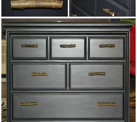 diy furniture handles from tree branches, diy, painted furniture, repurposing upcycling, rustic furniture, woodworking projects