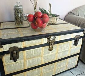 the chivalrous trunk, decoupage, painted furniture, repurposing upcycling, rustic furniture, storage ideas