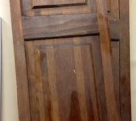master bedroom up cycled bi fold doors turned reading light w shelf, bedroom ideas, diy, doors, painted furniture, repurposing upcycling, woodworking projects