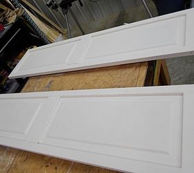master bedroom up cycled bi fold doors turned reading light w shelf, bedroom ideas, diy, doors, painted furniture, repurposing upcycling, woodworking projects