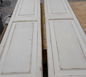 master bedroom up cycled bi fold doors turned reading light w shelf, bedroom ideas, diy, doors, painted furniture, repurposing upcycling, woodworking projects