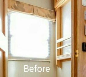 diy my 22 rv makeover, diy, home improvement, Bathroom valance