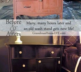 an old washstand goes hollywood glam, painted furniture
