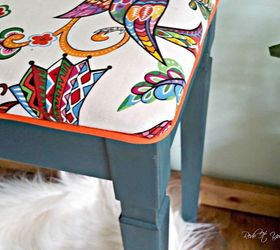 piano bench makeover, painted furniture, reupholster