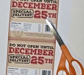 do not open until december 25th candy bar wrapper, christmas decorations, crafts