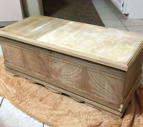 1940 s cedar chest makeover adventure with colors spitchallenge, painted furniture, woodworking projects