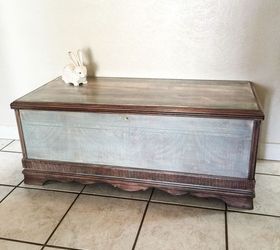 1940 s cedar chest makeover adventure with colors spitchallenge, painted furniture, woodworking projects