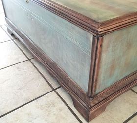 1940 s cedar chest makeover adventure with colors spitchallenge, painted furniture, woodworking projects