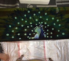 the peacock project spitchallenge, painted furniture