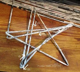 create a recycled newspaper woven stars tree, crafts, repurposing upcycling, seasonal holiday decor