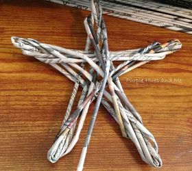 create a recycled newspaper woven stars tree, crafts, repurposing upcycling, seasonal holiday decor