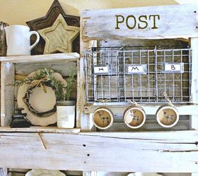 pallet mail post station, diy, organizing, pallet, repurposing upcycling, seasonal holiday decor, woodworking projects