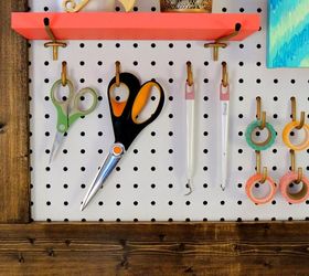 framed pegboard craft room organization, craft rooms, crafts, organizing, woodworking projects