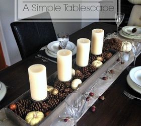 a simple thanksgiving tablescape, seasonal holiday decor, thanksgiving decorations