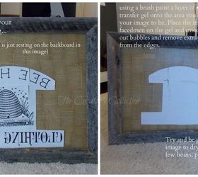diy rustic sign using transfer gel, crafts