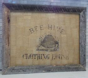 diy rustic sign using transfer gel, crafts