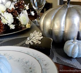 create a spectacular silver thanksgiving centerpiece, crafts, seasonal holiday decor, Make your Thanksgiving tablescape spectacular