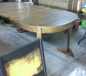 70s dinning table paint upgrade using breakthrough paint, painted furniture