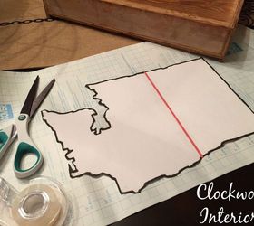 diy state silhouette tray without the use of a cutting machine, crafts, repurposing upcycling