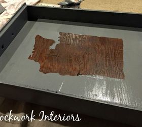 diy state silhouette tray without the use of a cutting machine, crafts, repurposing upcycling