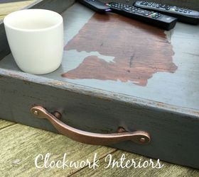 diy state silhouette tray without the use of a cutting machine, crafts, repurposing upcycling