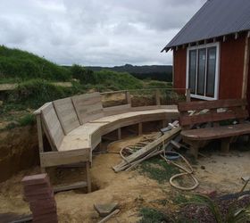 combined garden modular seating retaining wall storage, diy, landscape, outdoor furniture, storage ideas