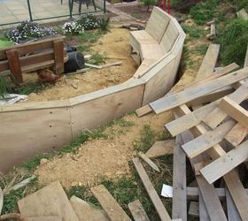 combined garden modular seating retaining wall storage, diy, landscape, outdoor furniture, storage ideas