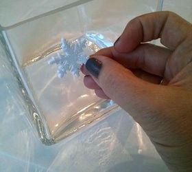 make your own etched glass candleholders, christmas decorations, crafts, how to, seasonal holiday decor