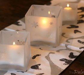 make your own etched glass candleholders, christmas decorations, crafts, how to, seasonal holiday decor