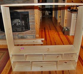 the hubster was too slow to build an armoire for the flat screen t v, diy, painted furniture, storage ideas