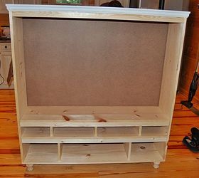 the hubster was too slow to build an armoire for the flat screen t v, diy, painted furniture, storage ideas