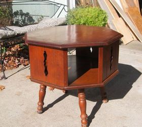 mid century table shines with color and a sunburst, diy, painted furniture