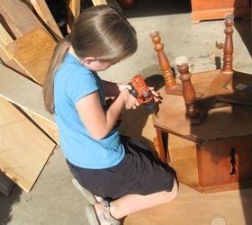 mid century table shines with color and a sunburst, diy, painted furniture