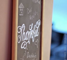 diy thankful chalkboard that s perfect for thanksgiving, chalkboard paint, crafts, seasonal holiday decor, thanksgiving decorations