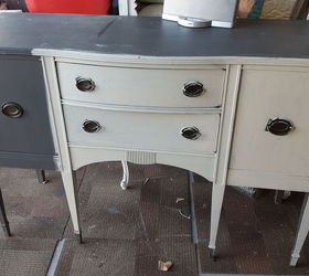faux tin tile buffet, chalk paint, painted furniture