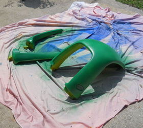 little tikes car makeover, outdoor furniture, painted furniture