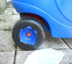 little tikes car makeover, outdoor furniture, painted furniture