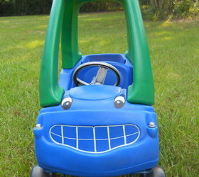 little tikes car makeover, outdoor furniture, painted furniture