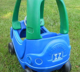 little tikes car makeover, outdoor furniture, painted furniture